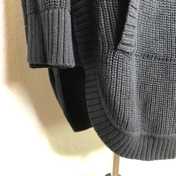 UGG Raelynn black turtleneck funnel chunky ribbed sweater tunic size Small - Picture 8 of 16